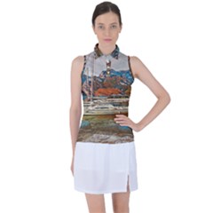 Boats On Lake Garda, Italy  Women s Sleeveless Polo Tee by ConteMonfrey