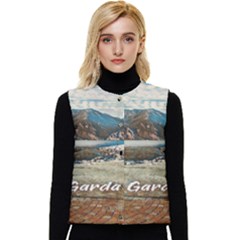 Calm Day On Lake Garda Women s Short Button Up Puffer Vest by ConteMonfrey