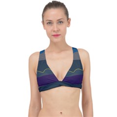 Abstract Landscape Art Design Pattern Water Classic Banded Bikini Top by Jancukart