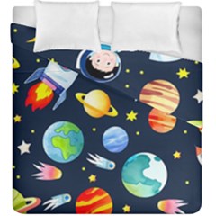 Space Galaxy Seamless Background Duvet Cover Double Side (king Size) by Jancukart