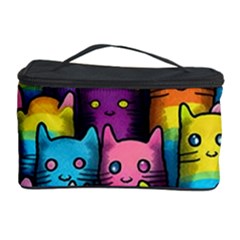 Cats Cat Cute Animal Rainbow Pattern Colorful Cosmetic Storage by Jancukart