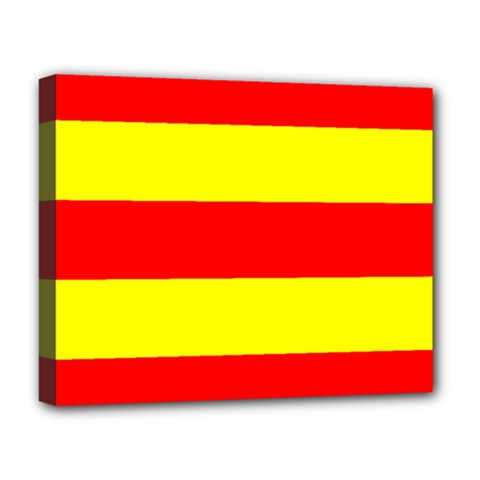 Aust Agder Flag Deluxe Canvas 20  X 16  (stretched) by tony4urban