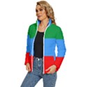 Dagestan Flag Women s Puffer Bubble Jacket Coat View2