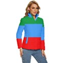 Dagestan Flag Women s Puffer Bubble Jacket Coat View3