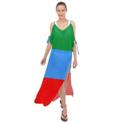 Dagestan Flag Maxi Chiffon Cover Up Dress by tony4urban