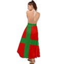 Bornholm Denmark Flag Backless Maxi Beach Dress View2