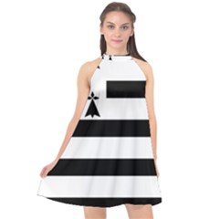 Brittany Flag Halter Neckline Chiffon Dress  by tony4urban