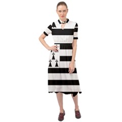 Brittany Flag Keyhole Neckline Chiffon Dress by tony4urban