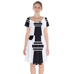 Basel Stadt Short Sleeve Bardot Dress by tony4urban