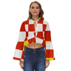 Antwerp Flag Boho Long Bell Sleeve Top by tony4urban