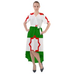 Andalusia Flag Front Wrap High Low Dress by tony4urban