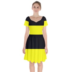 Kashubian Flag Short Sleeve Bardot Dress by tony4urban