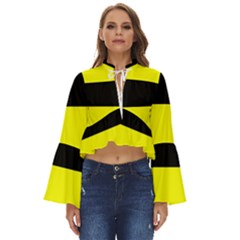 Kashubian Flag Boho Long Bell Sleeve Top by tony4urban