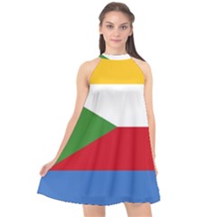 Comoros Halter Neckline Chiffon Dress  by tony4urban