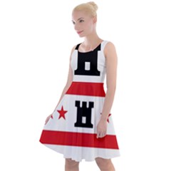 Drenthe Flag Knee Length Skater Dress by tony4urban