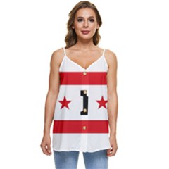 Drenthe Flag Casual Spaghetti Strap Chiffon Top by tony4urban