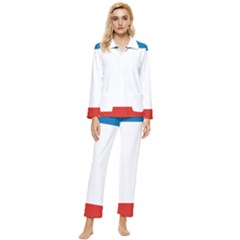 Crimea Flag Womens  Long Sleeve Velvet Pocket Pajamas Set by tony4urban