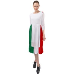 Italy Ruffle End Midi Chiffon Dress by tony4urban