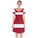 Latvia Short Sleeve Bardot Dress View1