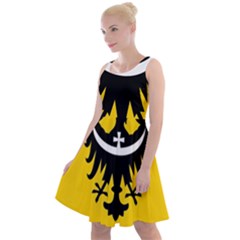 Dolnoslaskie Flag Knee Length Skater Dress by tony4urban