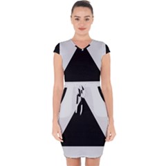 Magnitogorsk City Flag Capsleeve Drawstring Dress  by tony4urban