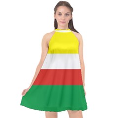 Lubuskie Flag Halter Neckline Chiffon Dress  by tony4urban