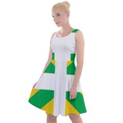 Halaka Flag Knee Length Skater Dress by tony4urban