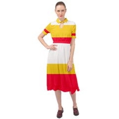 Malopolskie Flag Keyhole Neckline Chiffon Dress by tony4urban