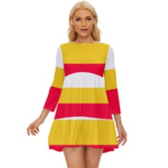 Malopolskie Flag Long Sleeve Babydoll Dress by tony4urban