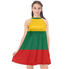 Lithuania Halter Neckline Chiffon Dress  by tony4urban