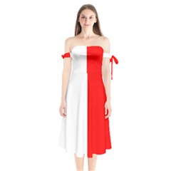 Malta Shoulder Tie Bardot Midi Dress by tony4urban