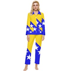 Bosnia And Herzegovina Womens  Long Sleeve Velvet Pocket Pajamas Set by tony4urban