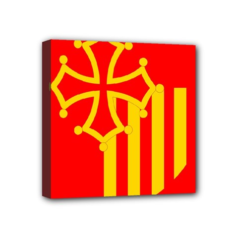 Languedoc Roussillon Flag Mini Canvas 4  X 4  (stretched) by tony4urban