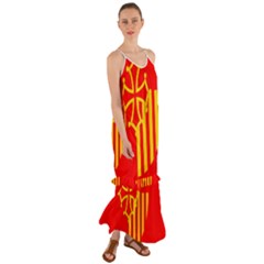 Languedoc Roussillon Flag Cami Maxi Ruffle Chiffon Dress by tony4urban