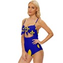 Ile De France Flag Knot Front One-Piece Swimsuit View2