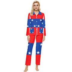 Netherlands Antilles Womens  Long Sleeve Velvet Pocket Pajamas Set by tony4urban