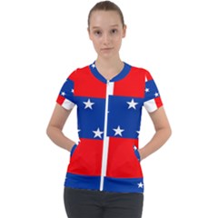 Netherlands Antilles Short Sleeve Zip Up Jacket by tony4urban