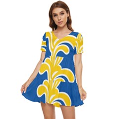 Brussels Tiered Short Sleeve Babydoll Dress by tony4urban