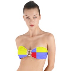 Nitriansky Flag Twist Bandeau Bikini Top by tony4urban