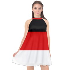 Berlin Old Flag Halter Neckline Chiffon Dress  by tony4urban