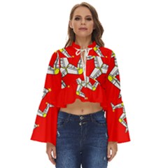 Isle Of Man Boho Long Bell Sleeve Top by tony4urban