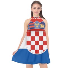 Croatia Halter Neckline Chiffon Dress  by tony4urban