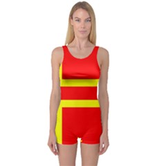Normandy Flag One Piece Boyleg Swimsuit by tony4urban