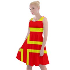 Normandy Flag Knee Length Skater Dress by tony4urban