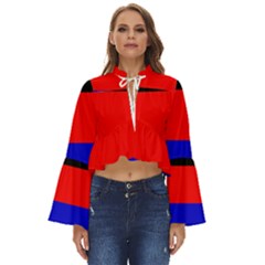 East Frisia Flag Boho Long Bell Sleeve Top by tony4urban