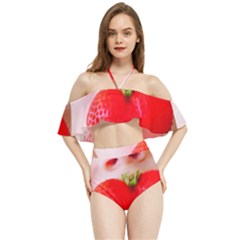 Strawberry Love Halter Flowy Bikini Set  by StarvingArtisan