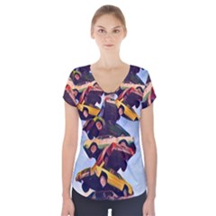 Berwyn Car Kebob Short Sleeve Front Detail Top by StarvingArtisan