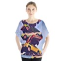 Berwyn Car Kebob Batwing Chiffon Blouse View1