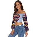 Berwyn Car Kebob Long Sleeve Crinkled Weave Crop Top View2