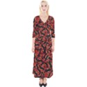 Ugly Open Mouth Graphic Motif Print Pattern Quarter Sleeve Wrap Maxi Dress View1